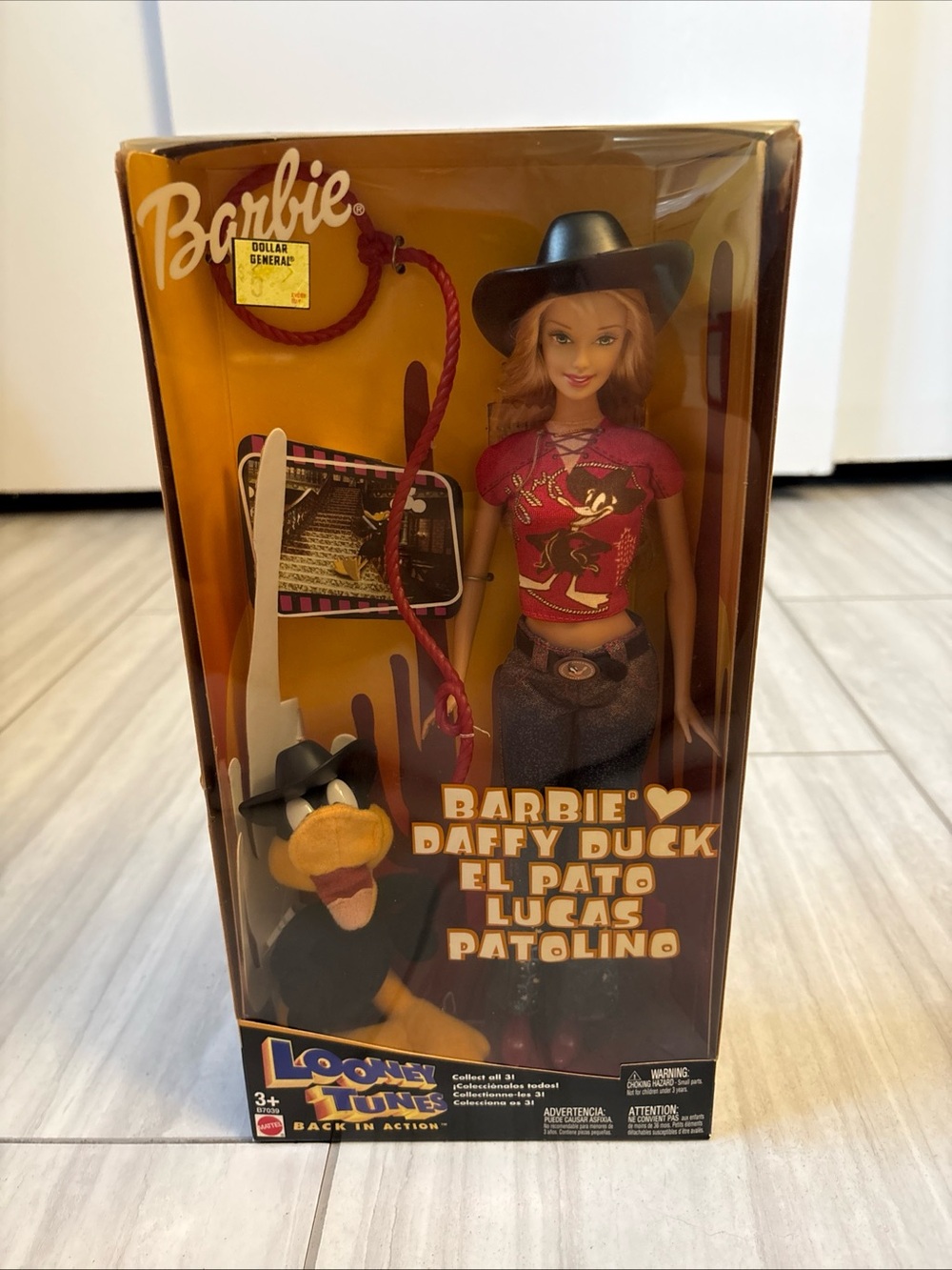 Barbie Looney Tunes Back in Action Daffy Duck Doll w/Plush 11in 2003 B7039 NIB